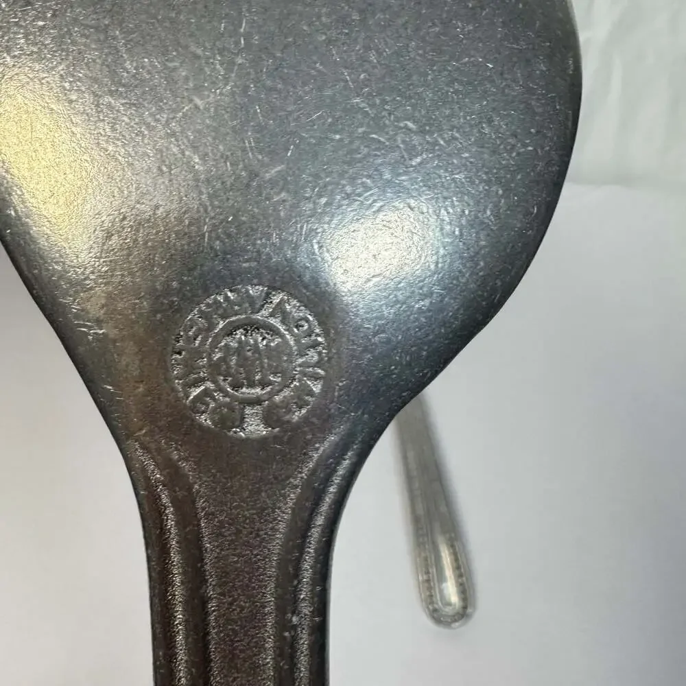 Wilton Armetale Serving Fork And Spoon Flutes And Pearls